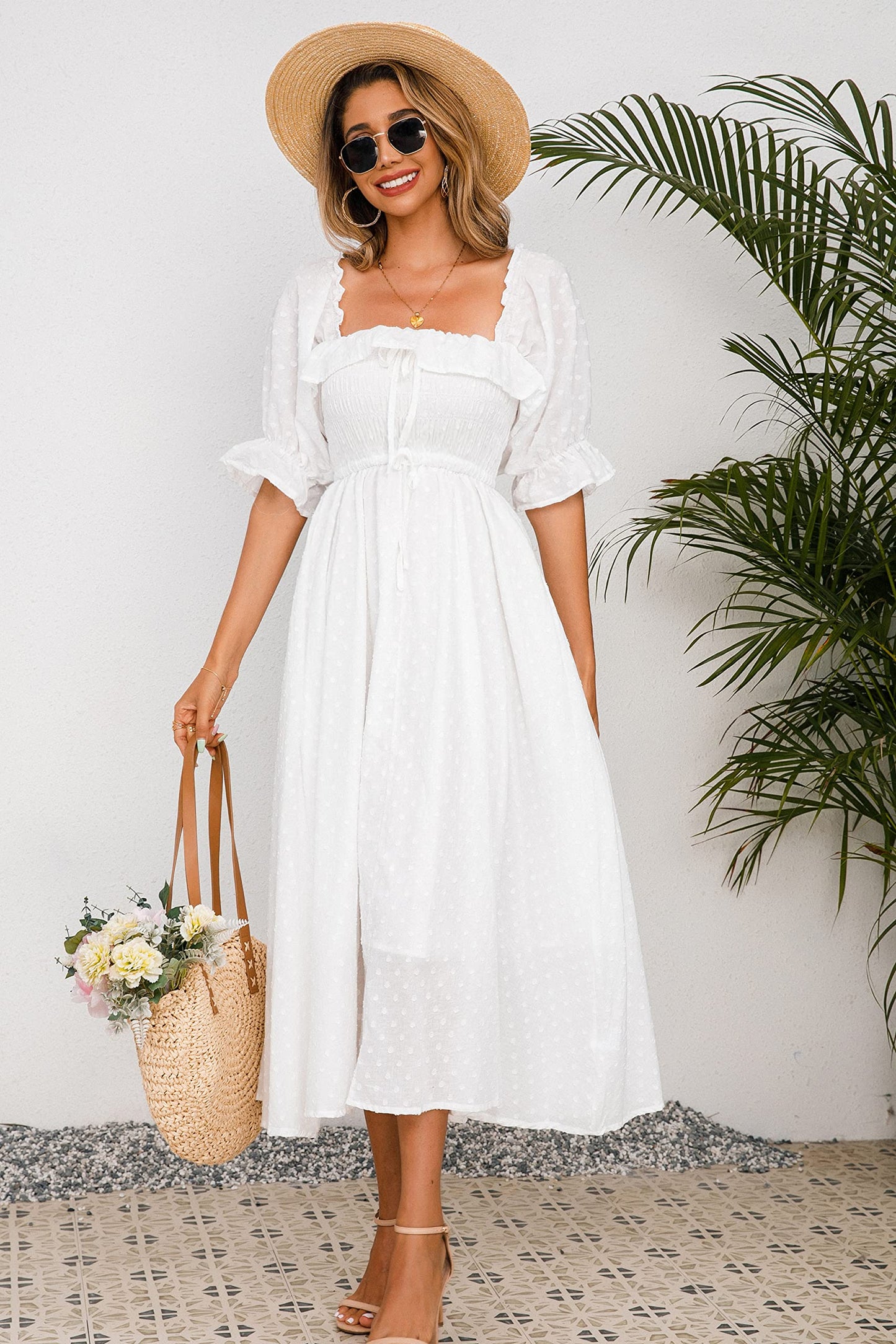 Half Sleeve Linen Dress