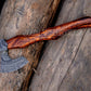 Rosewood Bearded Viking Axe - Radial Folded Damascus Steel
