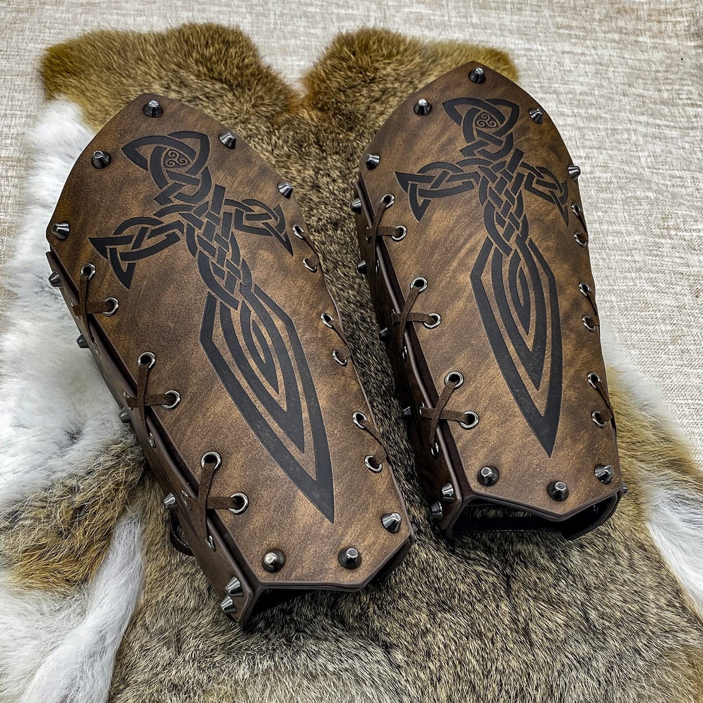 Leather Bracer Arm Cuff Armor Medieval Vambrace