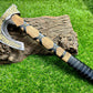 AX-7000 Custom Gift Forged Carbon Steel Viking Axe with Rose Wood Shaft, Viking Bearded Camping Axe (AX-7000) (AX-7000) AX-7000