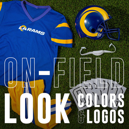 Franklin Sports NFL Youth Football Uniform Set for Boys & Girls - Includes Helmet, Jersey & Pants with Chinstrap + Numbers Minnesota Vikings Medium