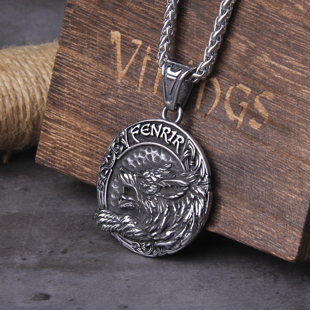 Wolf Fenrir Pendant Necklace