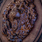 Berserker Bear Totem Oaken Carved Viking Shield, 24"