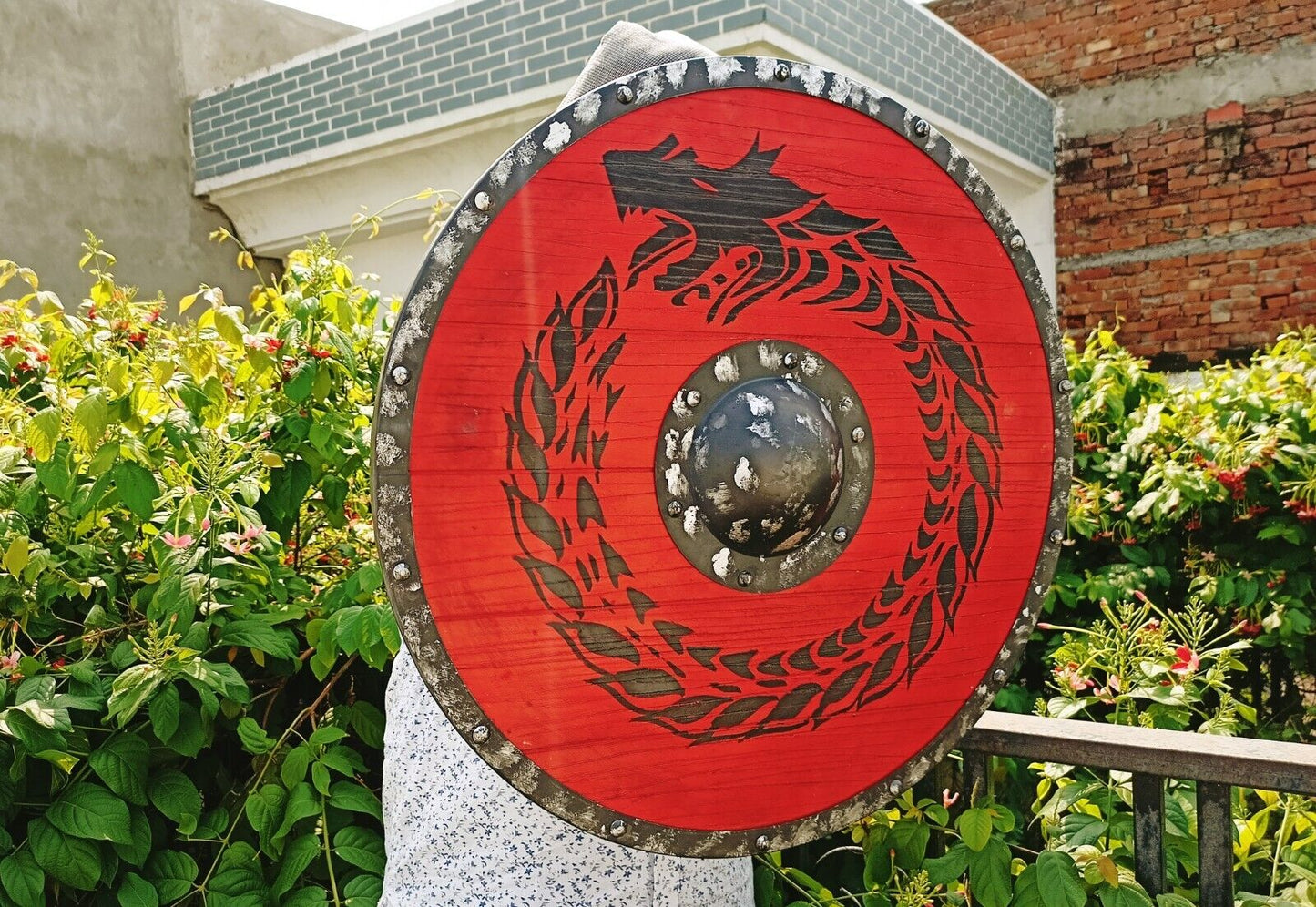 Jormungandr Plank Viking Shield, 24"