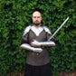 Steel Pair Of Pauldrons And Gorget Knight Medieval Armor