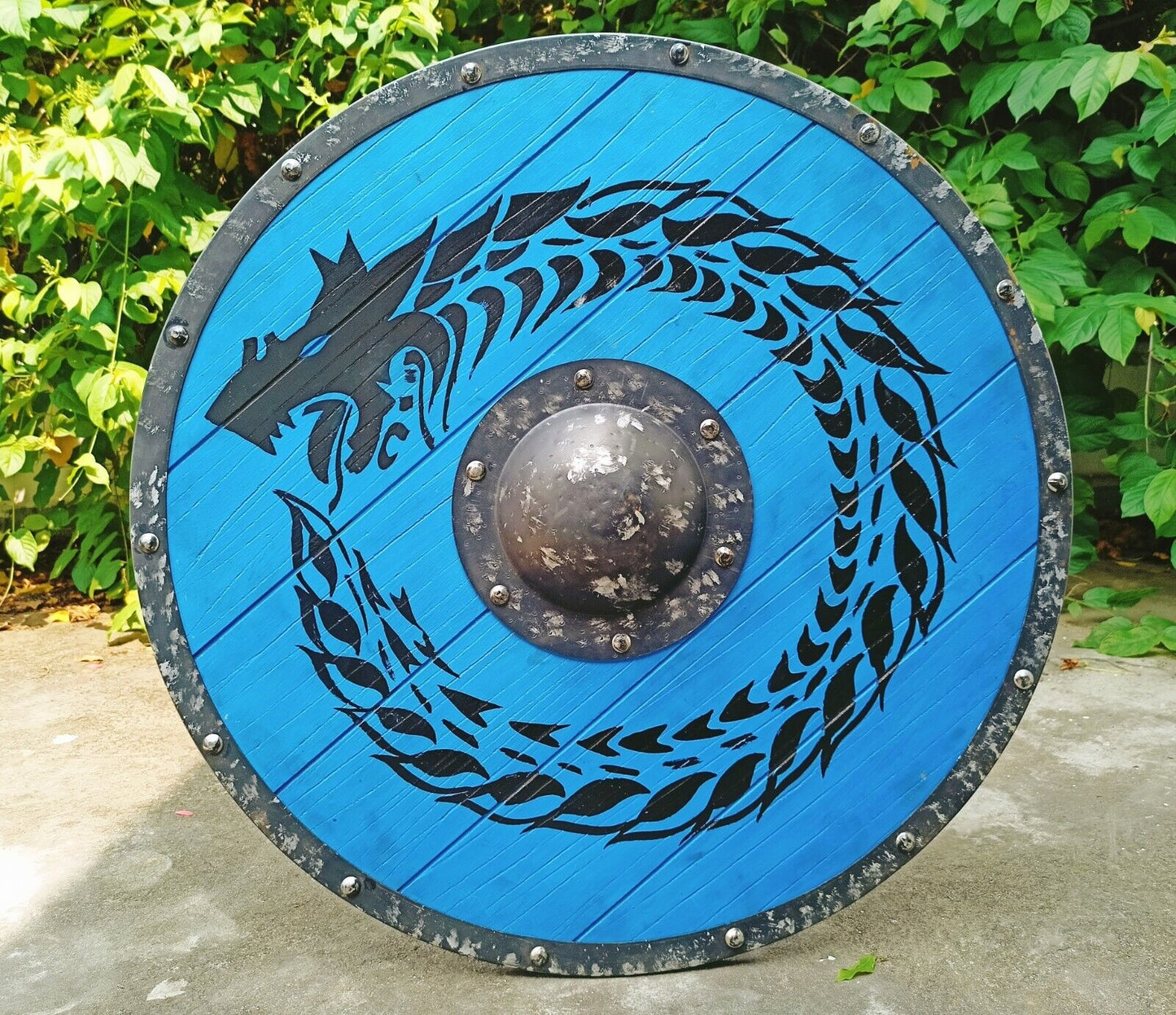 Jormungandr Plank Viking Shield, 24"